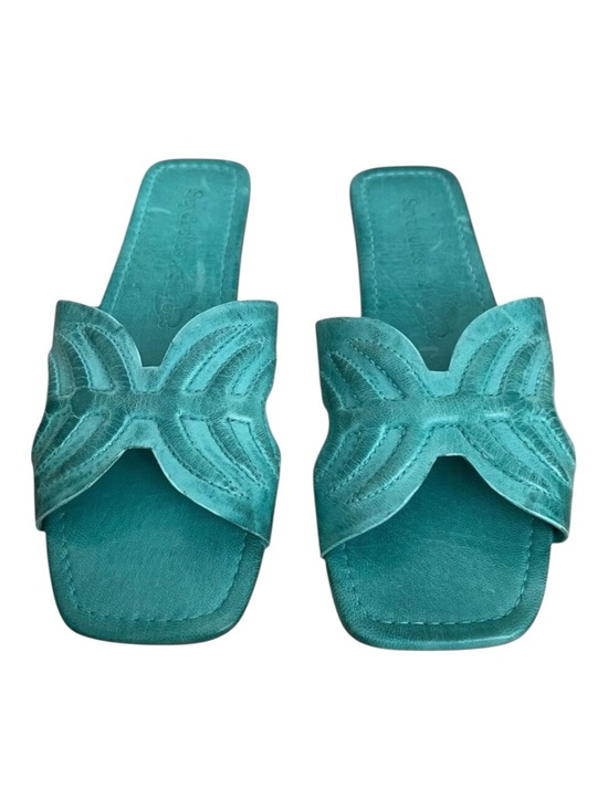 Seychelles Shoes - Seychelles Madhu Leather Square Toe Slide On Summer Sandals Women Size 9.5